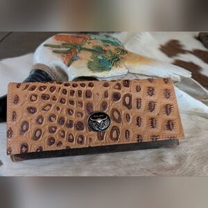 American Bison Brown Leather Wallet